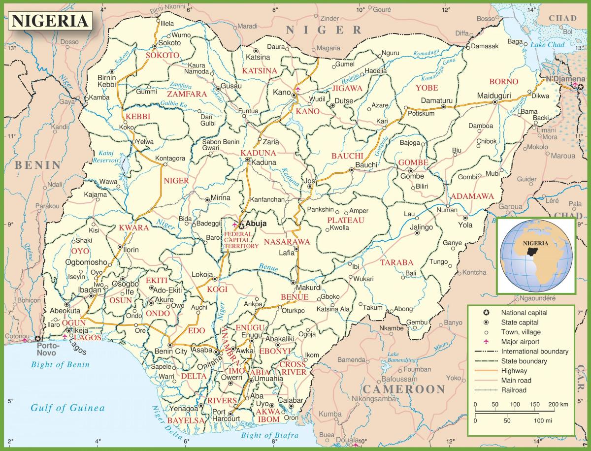 სრული რუკა ნიგერია