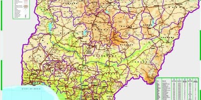 რუკა ნიგერია გზის მანძილი