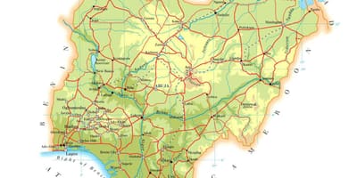 რუკა ფიზიკური ნიგერია